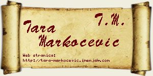Tara Markočević vizit kartica